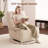 29.1" Wide Modern Linen Blend Armless Zero Gravity Swivel Power Recliner, Built-In USB & Type-C Ports