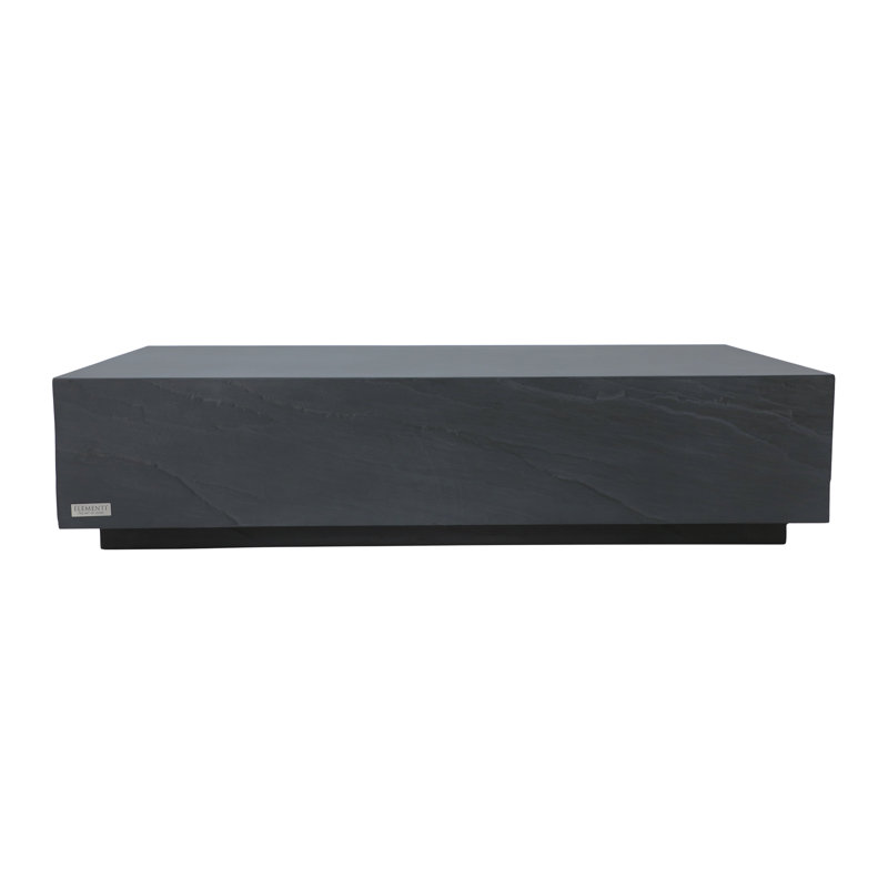 COLORADO Rectangular Concrete Coffee Table 152.4 x 76.2 x 35.6 cm, Black
