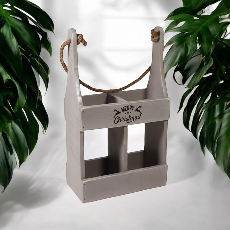 Annalisa 2 Bottle Tabletop Wine Bottle Rack, Grey