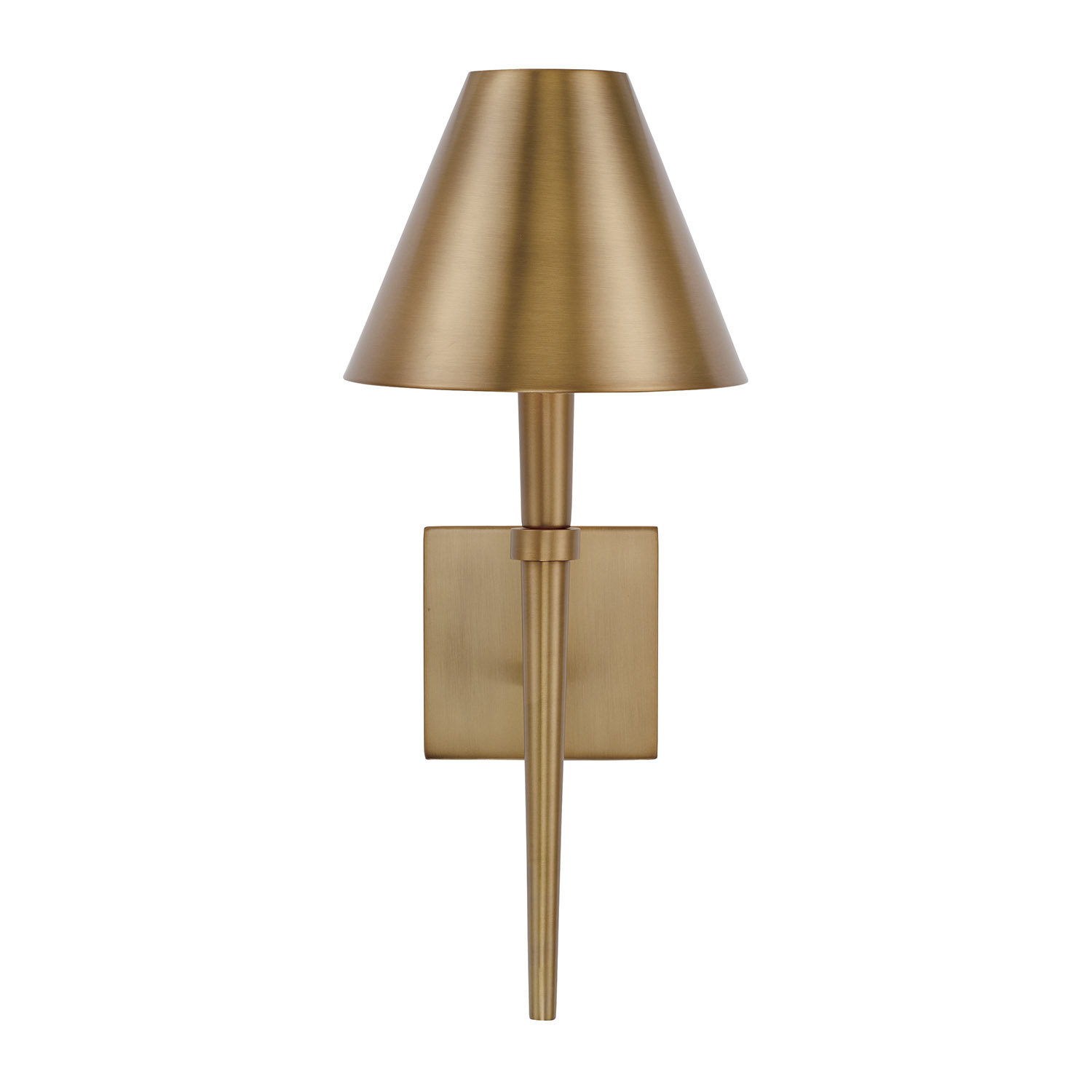 Edmont Single Light Dimmable Candle Wall Light, Aged Brass