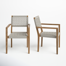 Cava Indoor/Outdoor Rope & Teak Stacking Armchairs