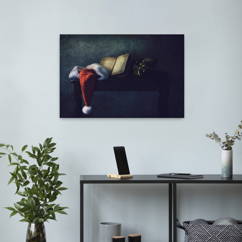 Nostalgic Christmas Melody Classic Traditional Vintage Winter Wall Art Print 1 Piece Wrapped Canvas Wall Art
