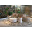 Elementi Home Chronos 18" Round Concrete Side Table for Indoor and Outdoor Use-88957812