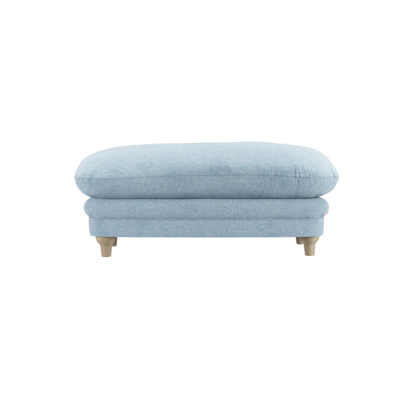 Plumpton 113.5cm Wide Rectangle Solid Colour Footstool, Duck Egg Blue