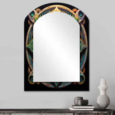 Ancien miroir mural asymétrique Mandala I - Boho Mandala