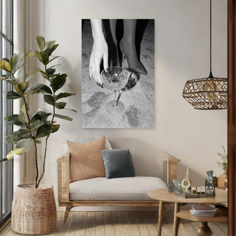 «Elegant Evening Drink Elegant Abstract Contemporary Landscape Nature», art mural, H 48 po x l 32 po