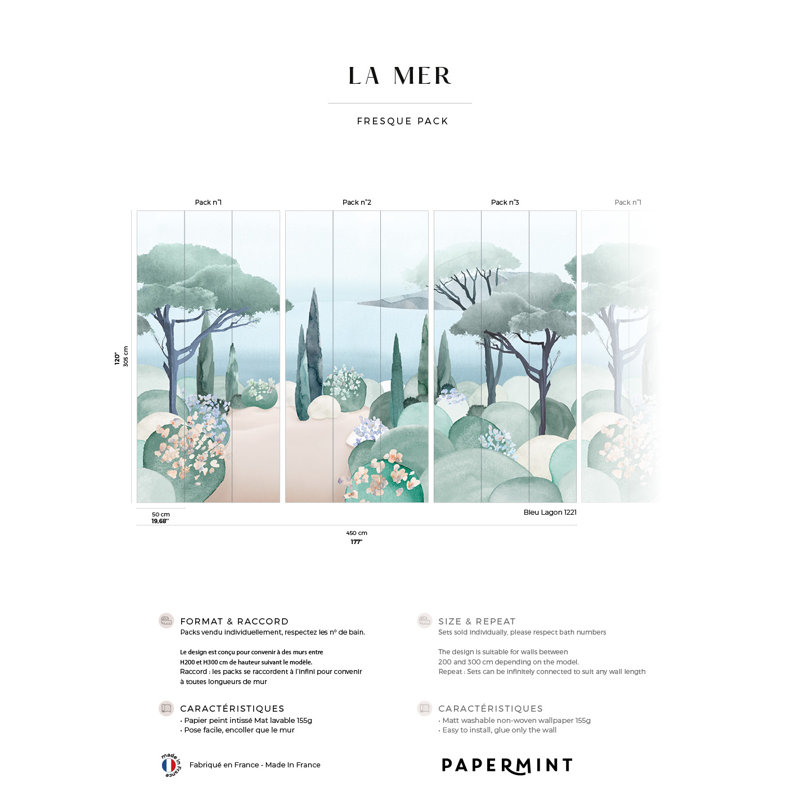 The Sea Pack 1, 2 et 3 en bleu