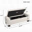 Banc repose-pieds, repose-pieds rectangulaire avec rangement caché-555566809