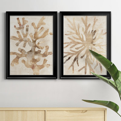 " Parchment Coral I " 2 - Pieces