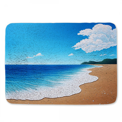 Beach Bath Mat Coastal Bathroom Decor Tropical