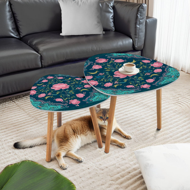 Ensemble de 2 tables basses gigognes Triangle