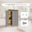 Armoire murale 24 po en bois massif gris Shaker avec portes à fermeture en douceur et tablettes réglables, rangement polyvalent pour la cuisine, la salle de bain, la buanderie et le garage, l 24 po x P 12 po x H 36 po, facile à assembler-1498393888-1498393901
