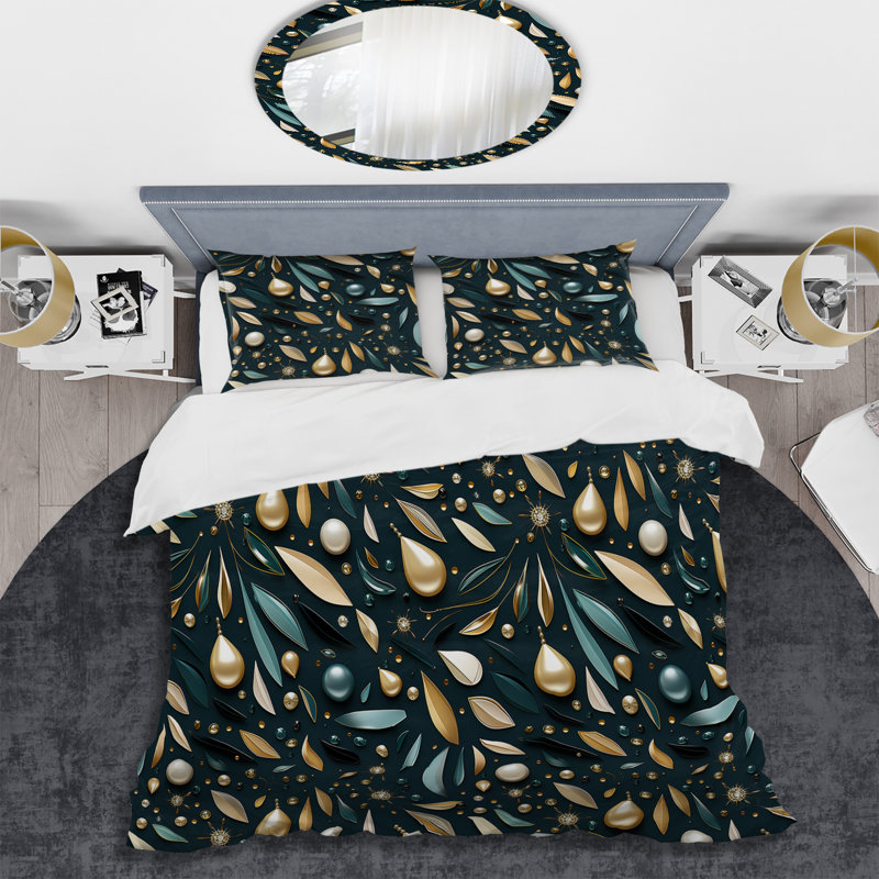 Sparkling Dazzle Glam - Ensemble de housse de couette Glam, Housse de couette simple + 1 taie décorative stan