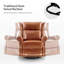 Fauteuil inclinable oscillant et berçant en cuir ciré Hayliee Kelly Clarkson Home (ensemble de 2)-101319315