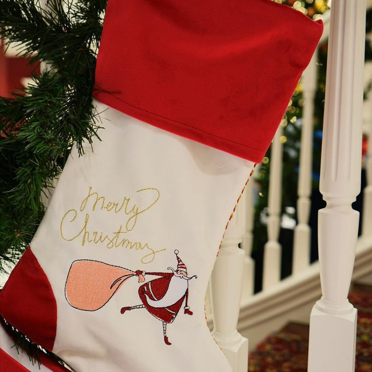 Chaussettes de Noël en velours