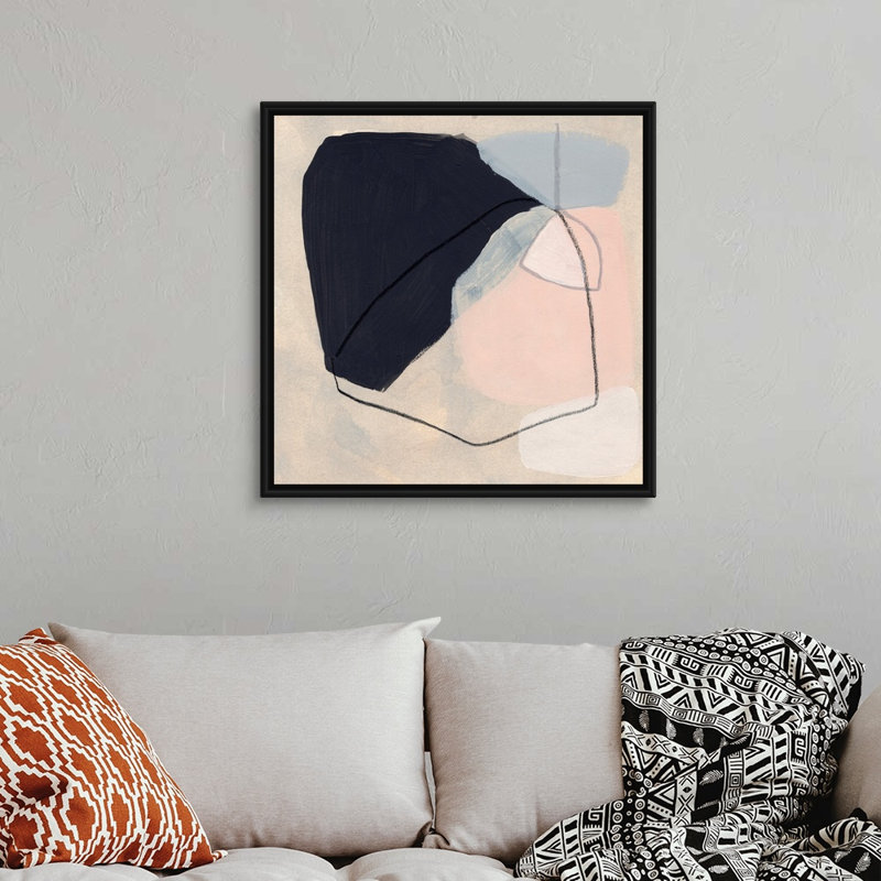 «Keystone I» par June Erica Vess - reproduction d'art, Toile avec cadre noir, H 32 po x l 32 po x P 1,75 po