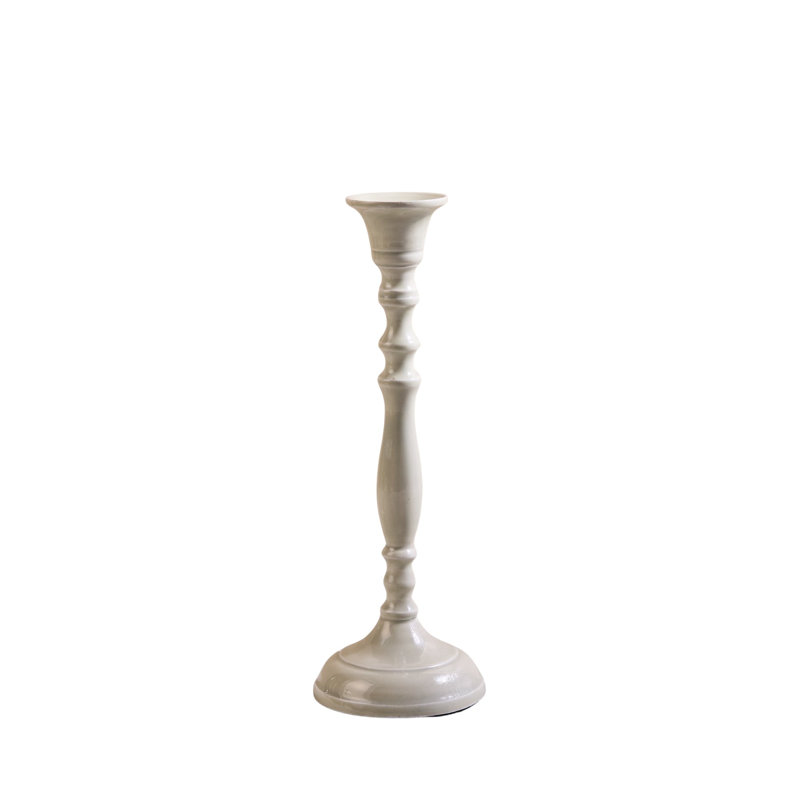 Bougeoir vert clair Nera, moyen, 10" H x 3.8" W x 0.5" D