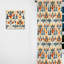 Ikat orange et bleu Splendor - rideau Ikat - rideau obscurcissant Ikat - 1 panneaux-107611145
