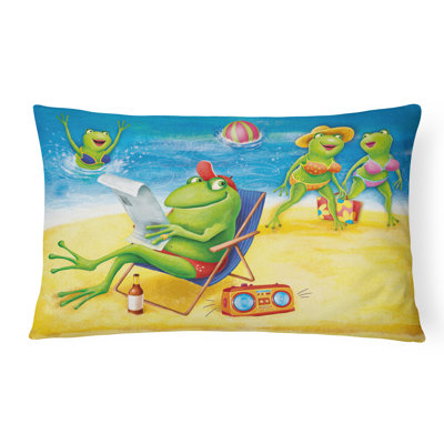  Coussin décoratif intérieur / extérieur Frogs on the Beach