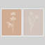 «Beige Brown Wildflowers», reproduction d'art moderne encadrée, affiche, salle de bain, petit art mural-104787938-104787934