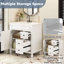 Meuble-lavabo avec lavabo en céramique, 2 tiroirs et tablette réglable-1086112510