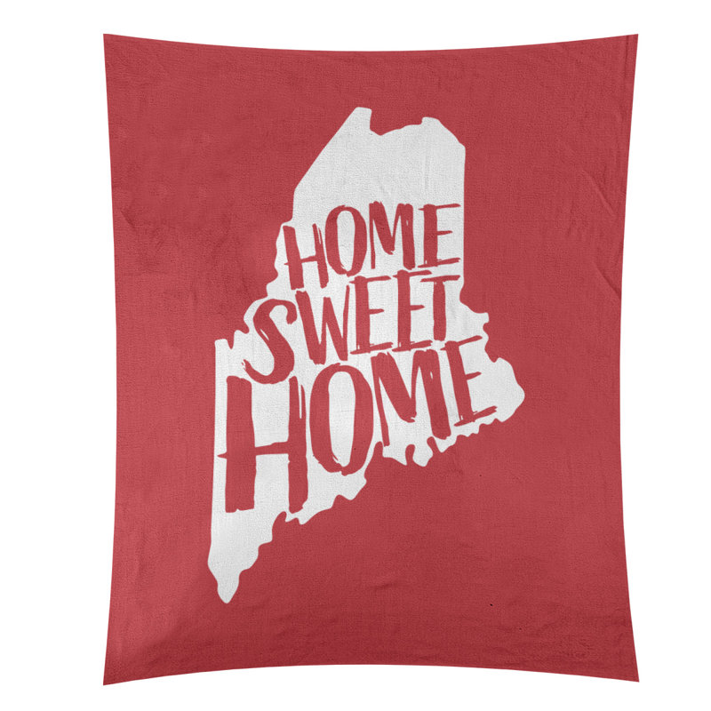 Tapisserie Home Sweet Maine, H 104 po x l 88 po, Rouge