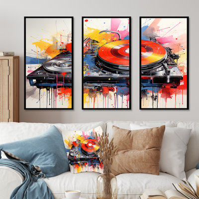 Pop Art DJ Turntables III - Platines et boîtes murales