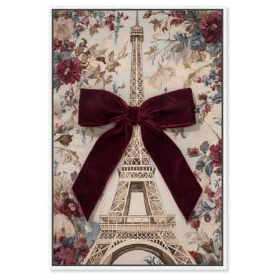«Delicate Eiffel Tower Glam», reproduction d'art sur toile par Art Remedy