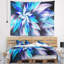 Tapisserie floral à fleurs bleues de danse florale-28495451