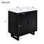 Ensemble de meuble-lavabo 30 po avec lavabo, armoire combinée, armoire de rangement pour salle de bain, structure en bois massif