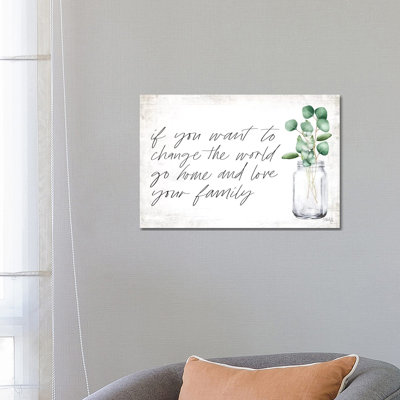Love Your Family 1 Piece Wrapped Canvas Wall Art