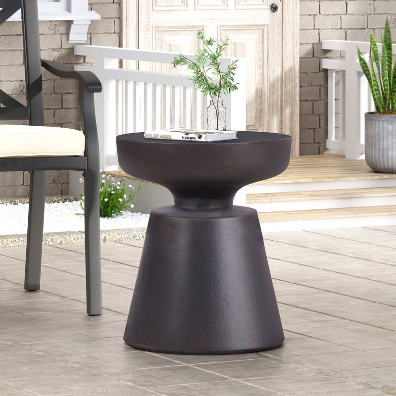 Outdoor Lightweight Concrete Side Table