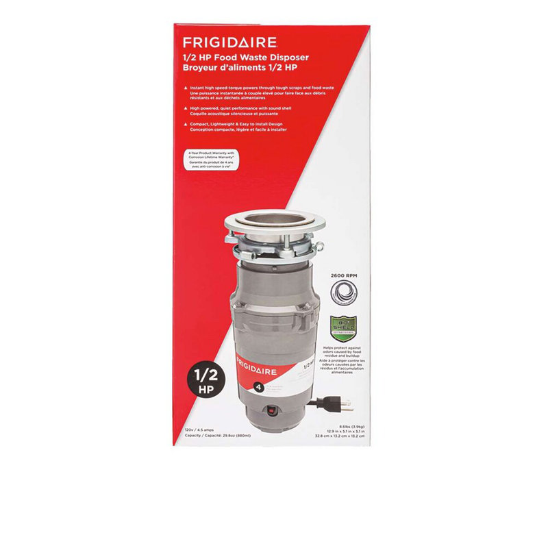 Frigidaire 1/2 HP Continuous Feed Corded Garbage Disposal