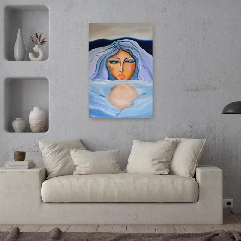 Reproduction d'art mural éthéré abstrait, 36" H x 24" W
