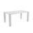 Carson 63" Dining Table In High Gloss White And 6 Gilson Side Chairs In Gray-376757616
