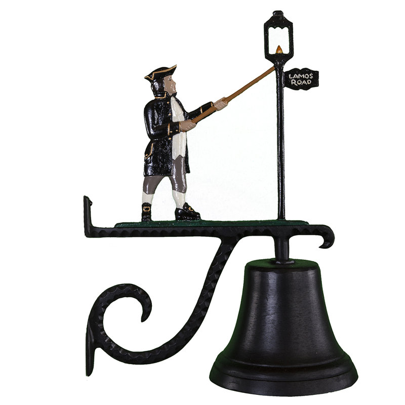 Cast Weather Resistant Metal People Bell, Black/Gray
