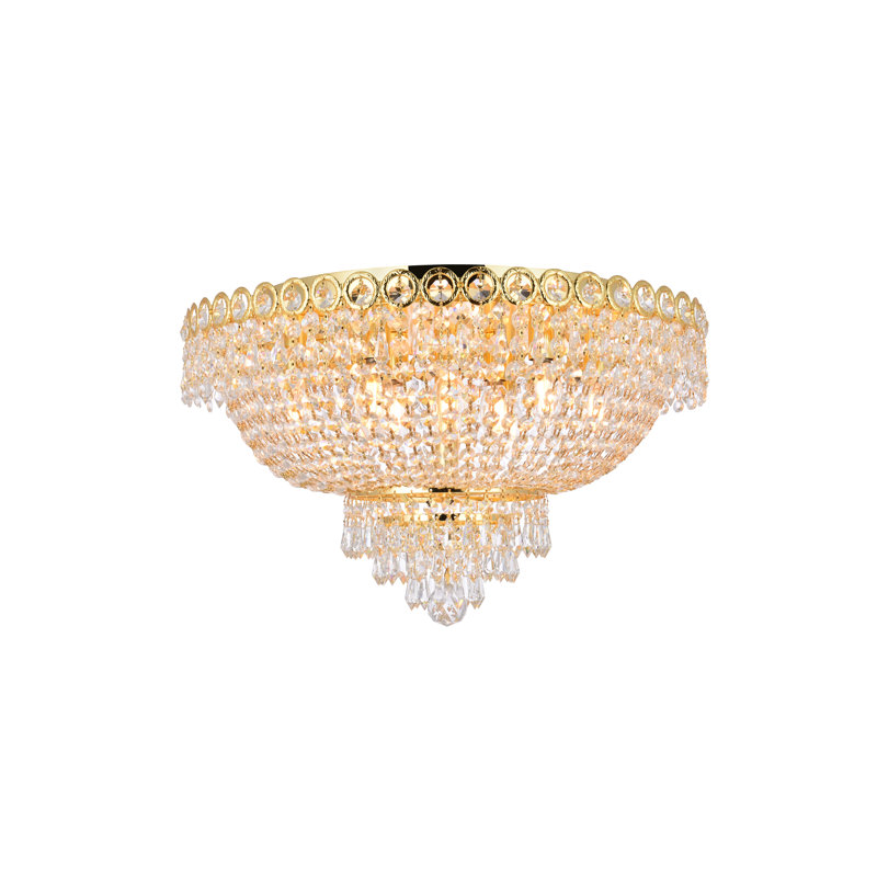 Plafonnier encastré 9 lumières 20 po Stoltz, Or