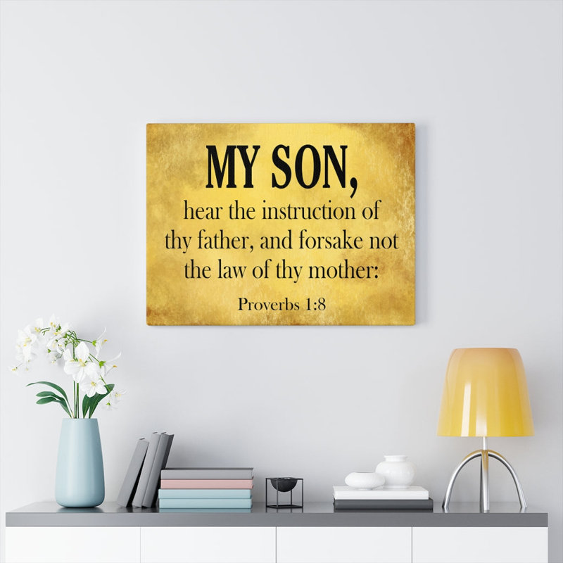 My Son - Wrapped Canvas Print, 12" H x 16" W x 1.25" D