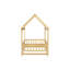 Lit en bois pour lit simple avec structure de toit, garde-corps de sécurité-1245645669-1245645666