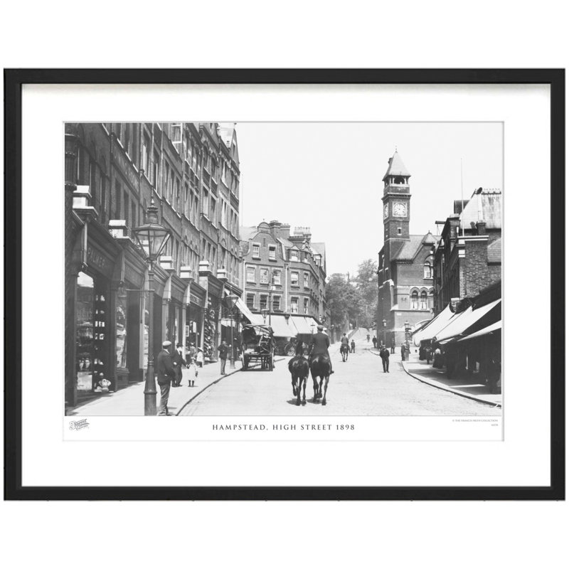 Hampstead, High Street 1898 by Francis Frith - Single Picture Frame Print, 60cm H x 80cm W x 2.3cm D
