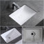 Ceramic Rectangular Undermount Bathroom Sink with Overflow