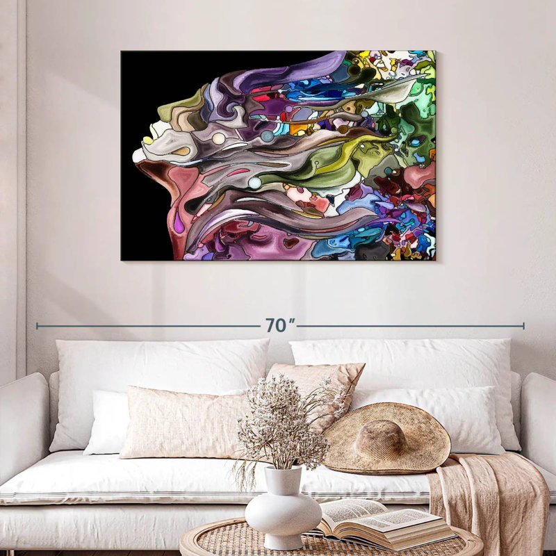 Leisha Fragmented Profile Abstract, 30" H x 45" W