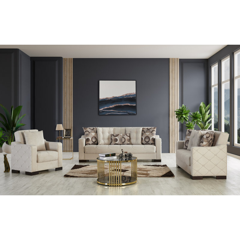 Fauteuil 35 po, 100 % polyester beige, Noir
