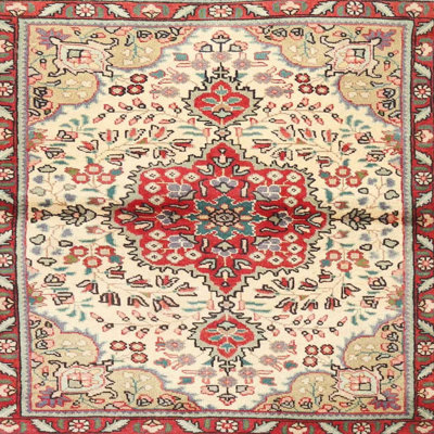 Tapis beige/rouge traditionnel Wawaset