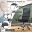 Chaise de bureau ajustable et pivotante en filet