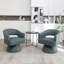 Fauteuil demi-tonneau pivotant en similicuir Kiersten-94889859-120842946