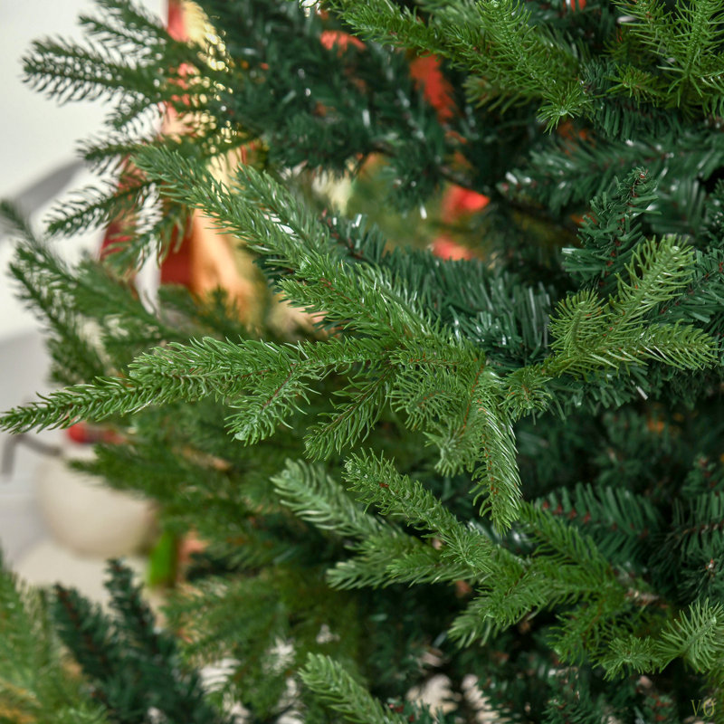 Arbre de Noël artificiel 7,5 pi, arbre de Noël articulé en pin avec 1218 branches réalistes, base en acier, ouverture automatique
