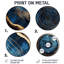 «Blue Forest Of Wood Slide Collage II - Forest», art mural rond en métal-967017719