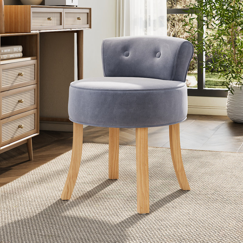 Joie Accent Stool, Grey/Natural 