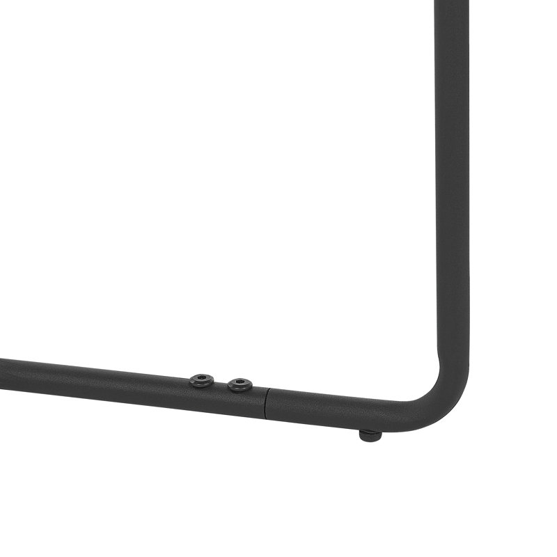 Zayn Cross Legs Coffee Table, Black/Brown, 45cm H x 50cm W x 50cm D